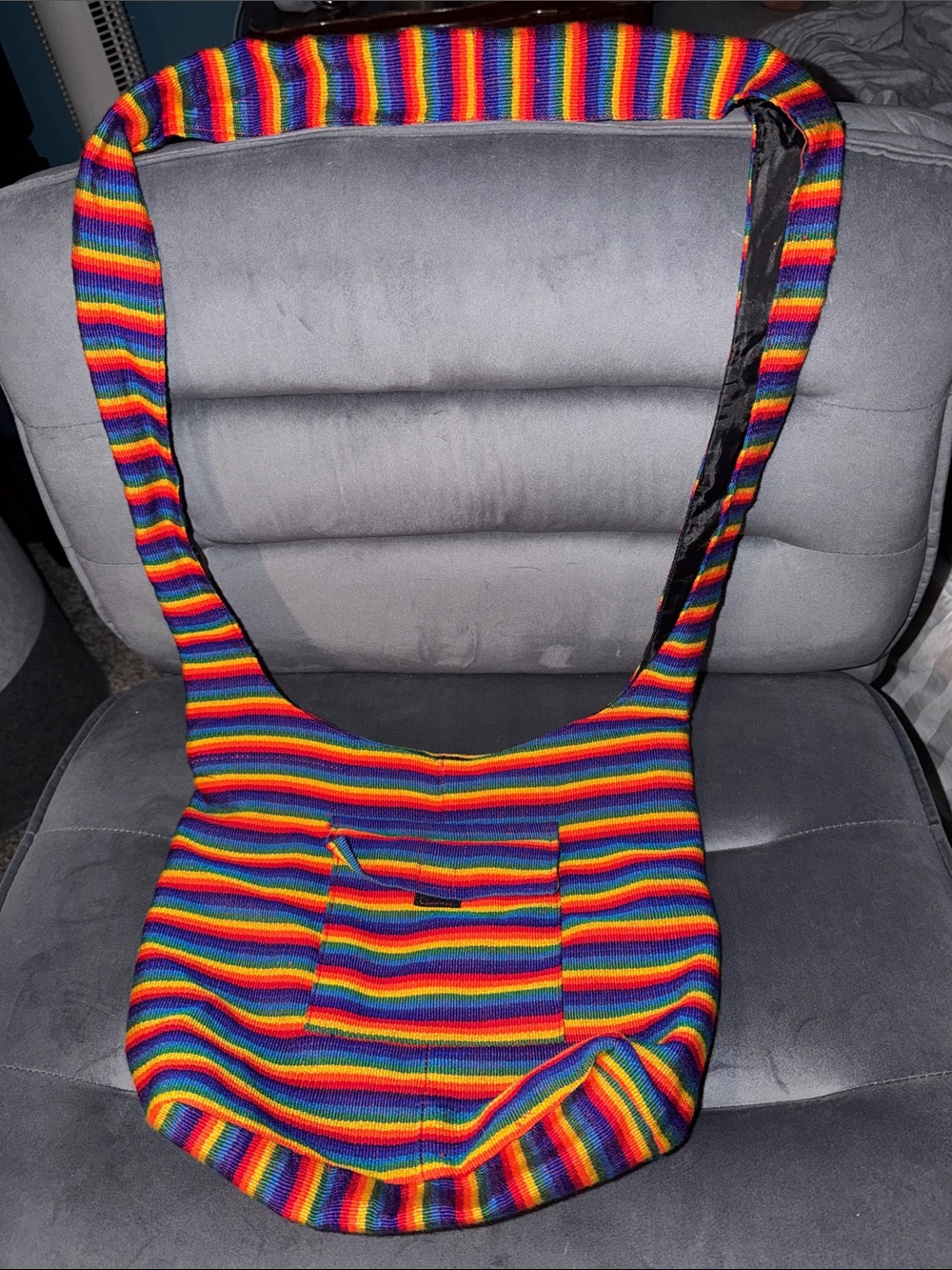 Rainbow Striped Crossbody Bag - Colorful Women’s Shoulder Bag